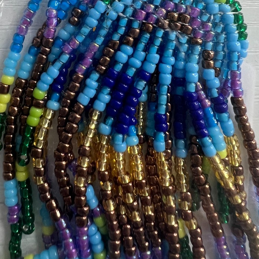 Peacock Feather Beaded Statement Boho Earrings - image 5